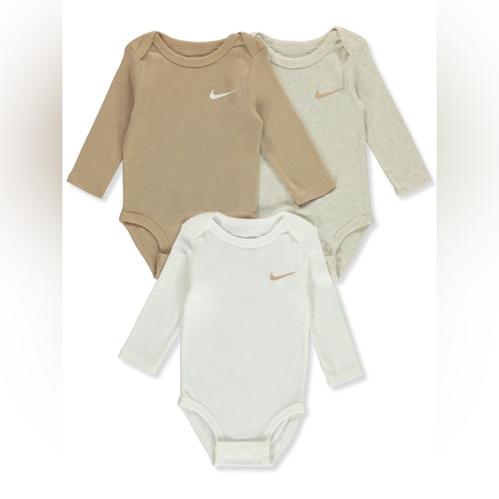 Nike Baby Bodysuits - Neutral 3-pack 6M